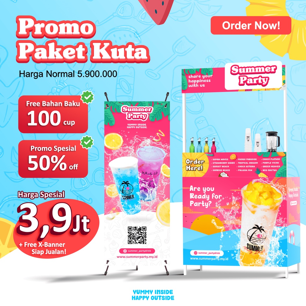 

PAKET USAHA KUTA SUMMER PARTY DRINK KHUSUS KAK ANIDA - JEMBER