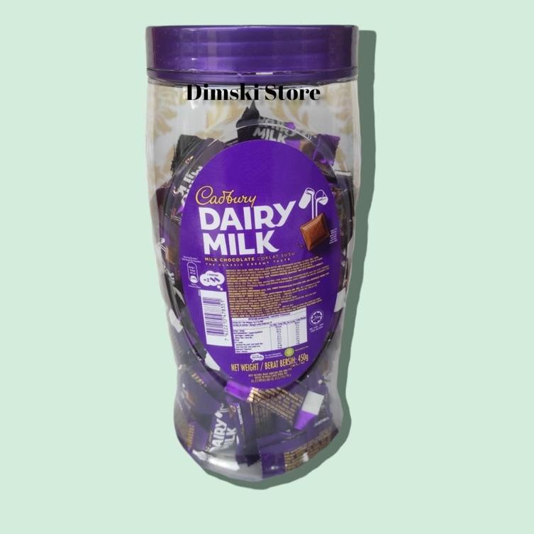 

trxYy5Y9 Cadbury Dairy Milk 405 gr Toples Isi 90 Cokelat