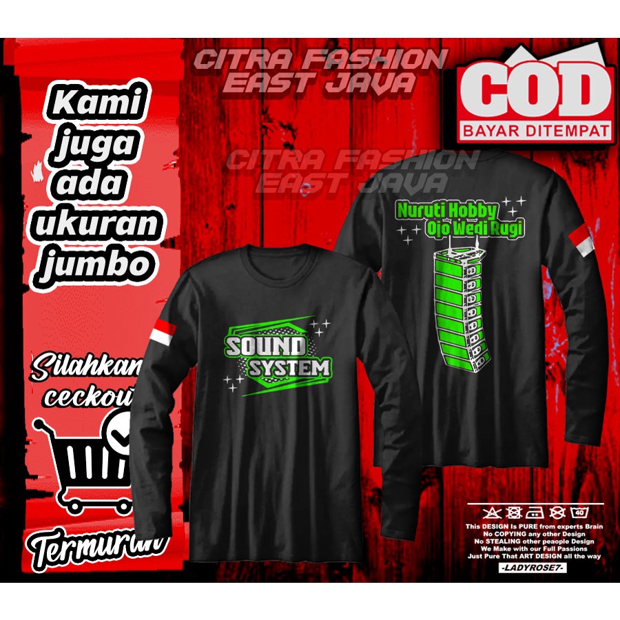 KAOS SOUND SYSTEM GANTUNG LENGAN PANJANG