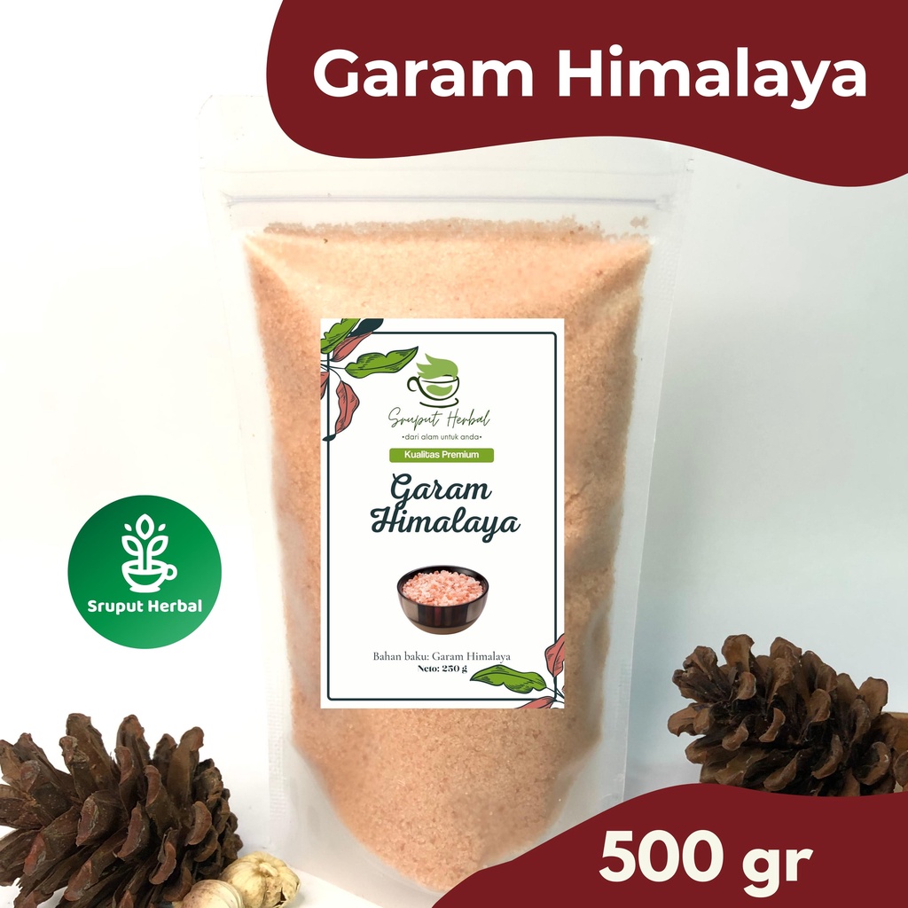 

500gr Garam Himalaya Himalayan Salt Murni Kualitas Premium Rempah JSR Sruput Herbal [COD]