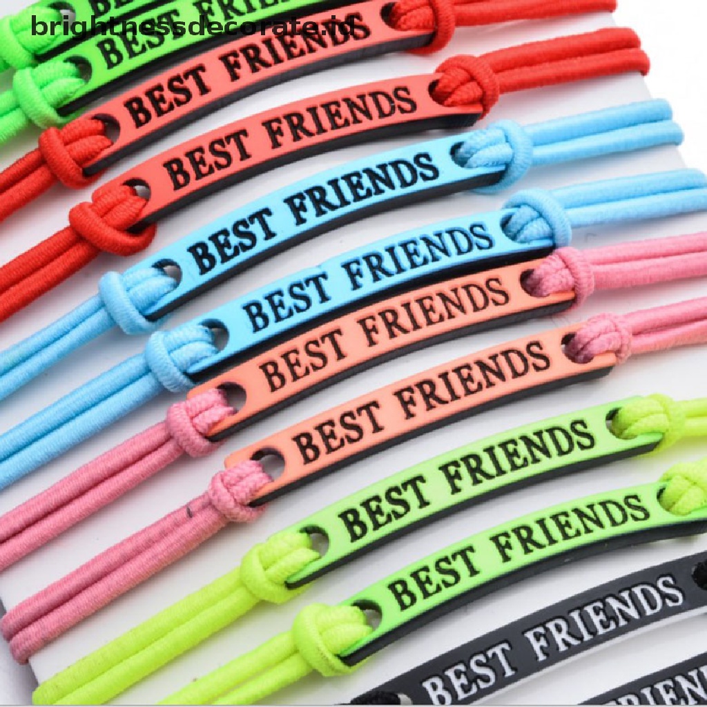 [Birth] 12pcs/set Best Friends Ch Gelang Braided Adjustable Tali Elastis [ID]