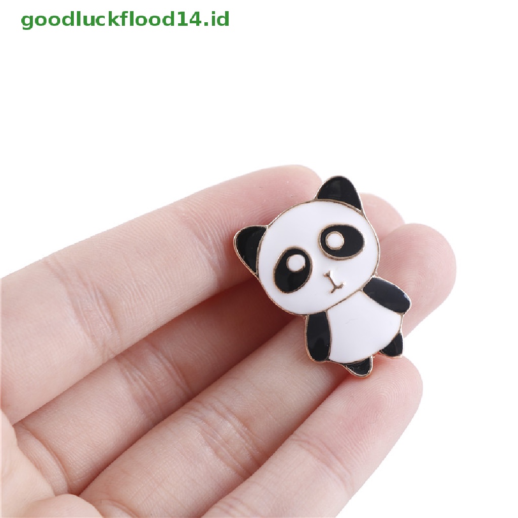 [GOOGFOUR] 1pc Kartun Lucu Enamel Pin Pinguin Panda Hewan Jaket Bros Lencana [Atasan]