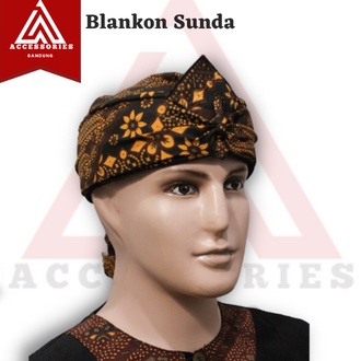IML39 IKet kepala Blangkon sunda jawa dewasa & anak udeng bendo motif batik totopong sunda