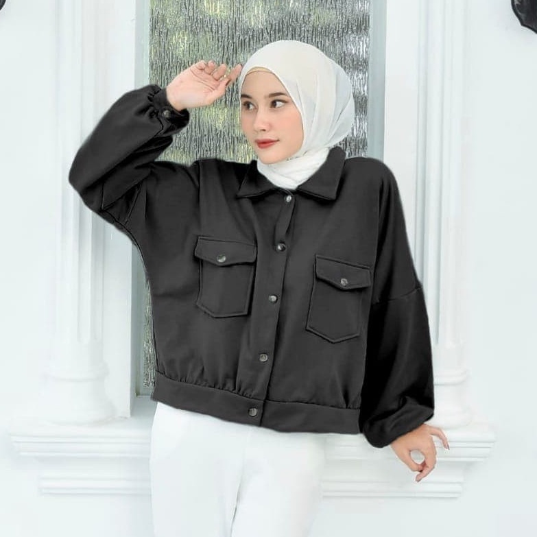 JAKET WANITA OLINE BUTTON DENIM