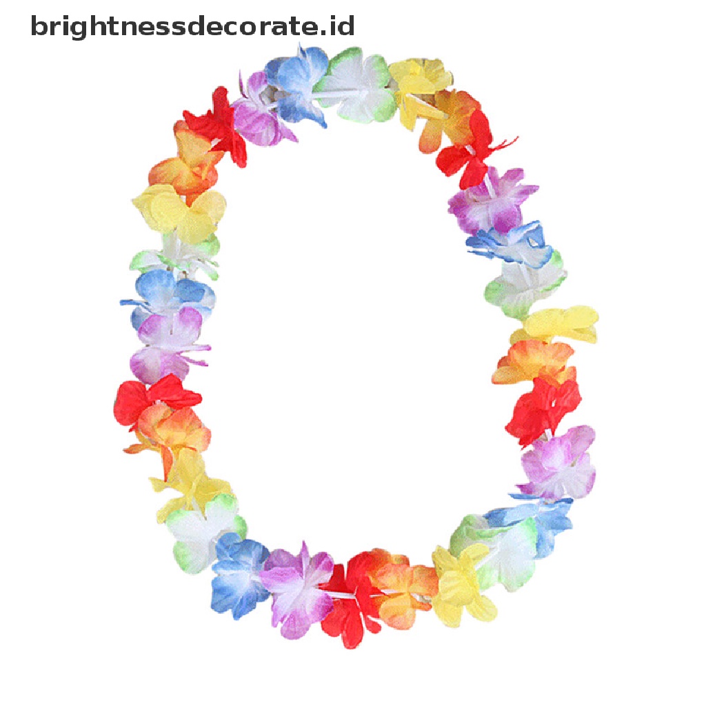 [Birth] 10pcs Hawaii Bunga leis Garland Kalung Gaun Mewah Pesta Hawai Pantai Menyenangkan [ID]