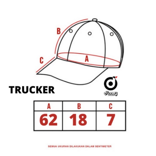 Drip On Topi Trucker Jaring Pria Dewasa Original DO016