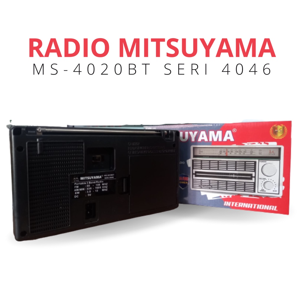 RADIO MITSUYAMA MS 4046 FM AM SW PORTABLE RADIO AC DC