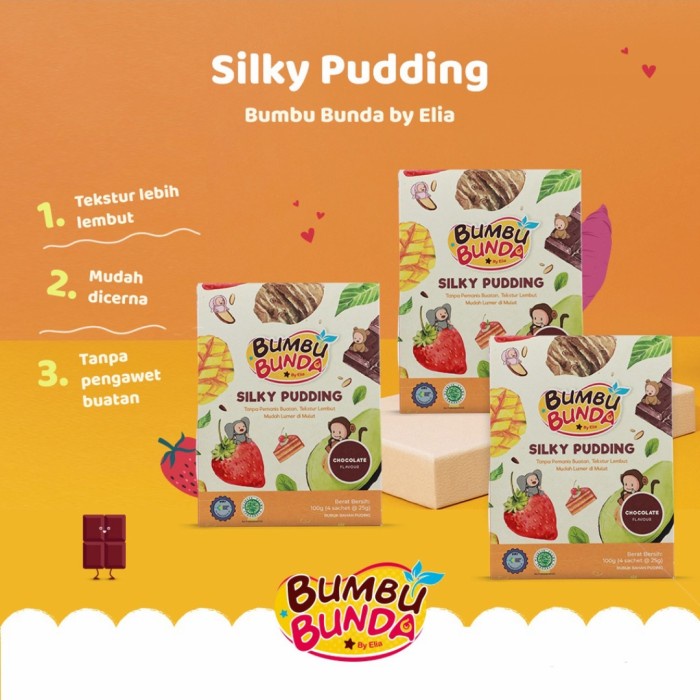 

Bumbu Bunda Silky Pudding - Puding Anak 1 Tahun 4x25Gr