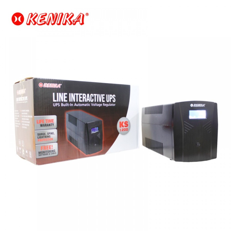 UPS KENIKA 1200VA / 720W [KS-1200 NEW] LINE INTERACTIVE UPS