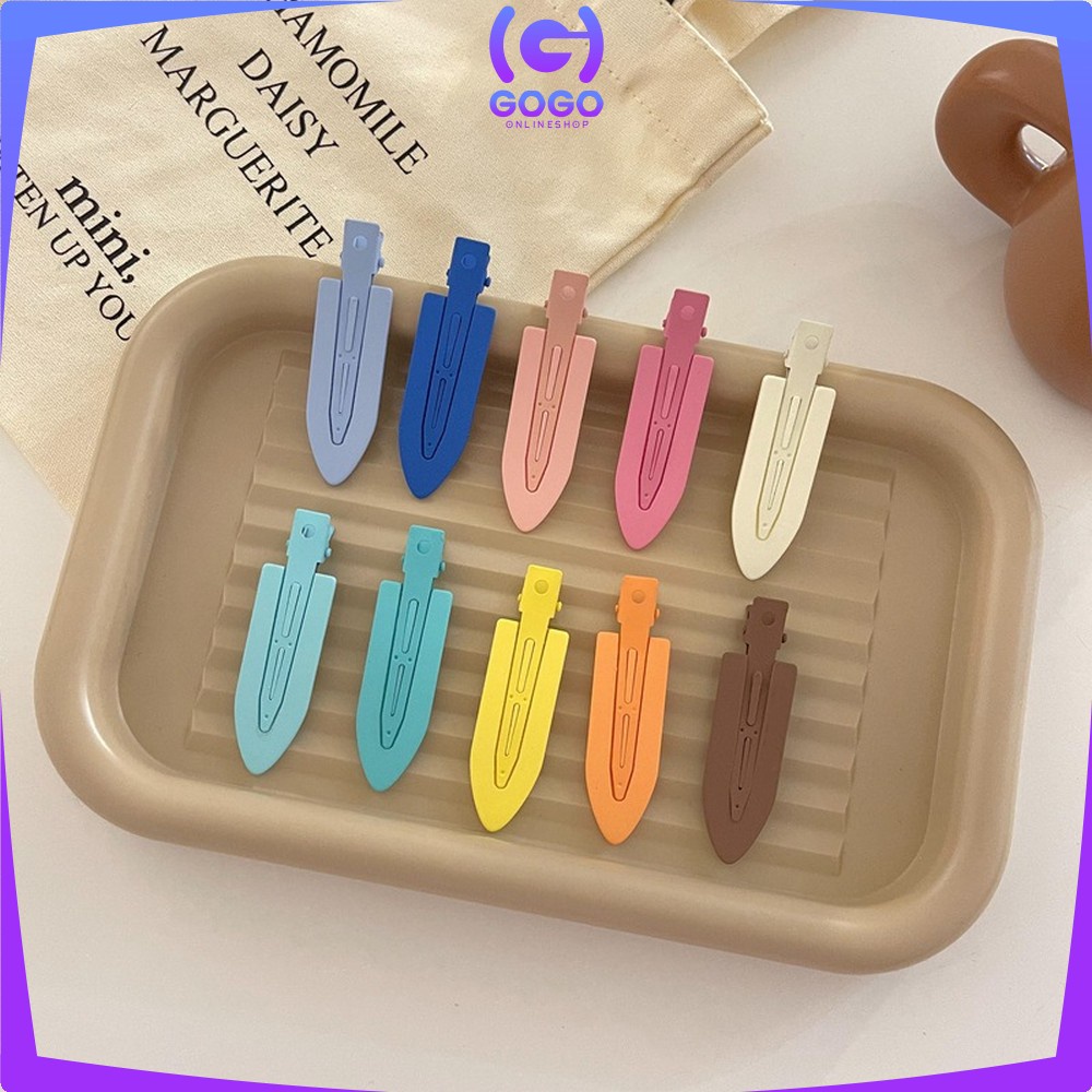 GOGO-C769 Jepit Rambut Korea Wanita 3IN1 Motif Polos Warna Warni / Set Hair Clip Jepitan Aksesoris Rambut Cewek Kekinian Import