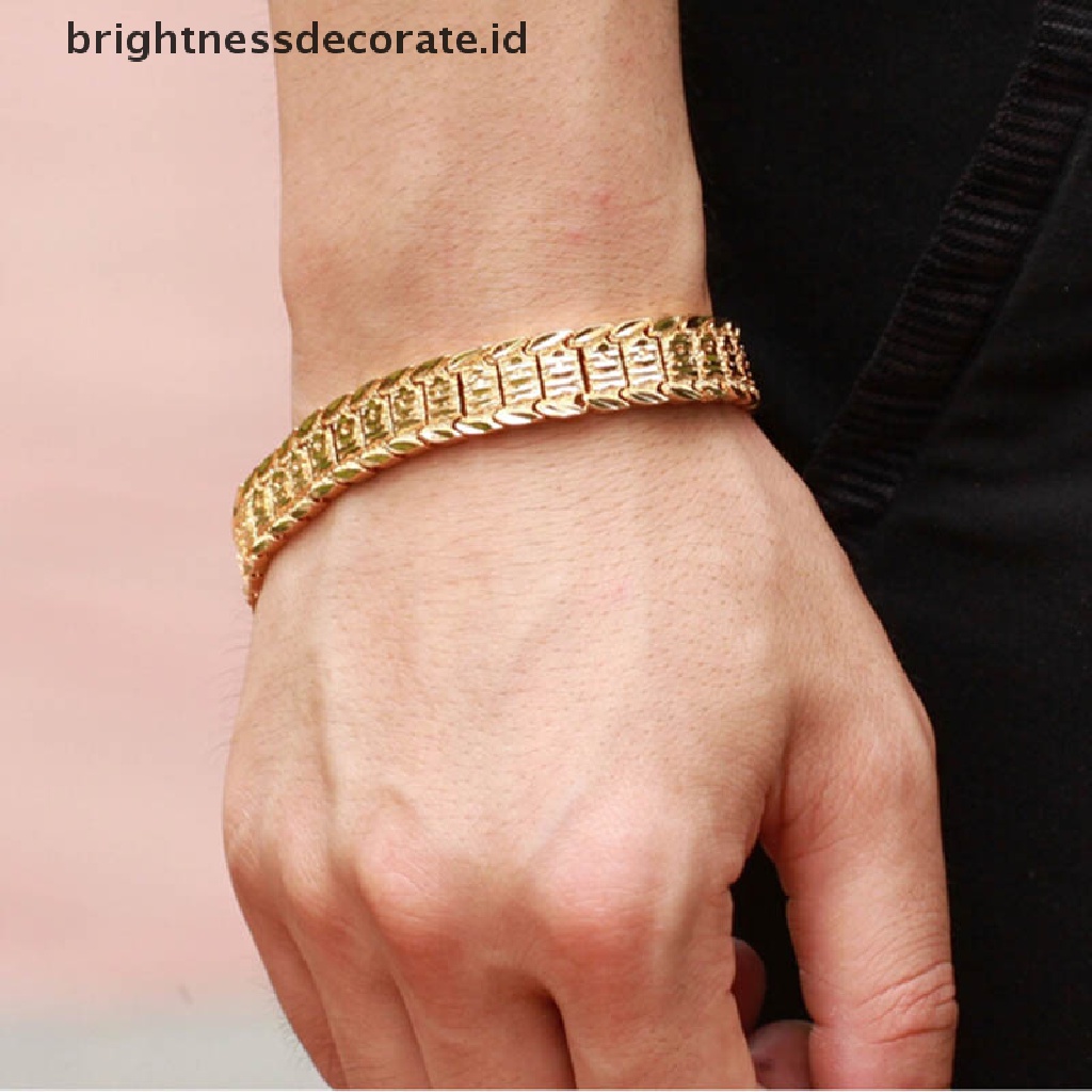 [Birth] Ch Jewelry Jam Tangan Fashion Perhiasan Lapis Emas 18K Gelang Emas Pria Rantai [ID]