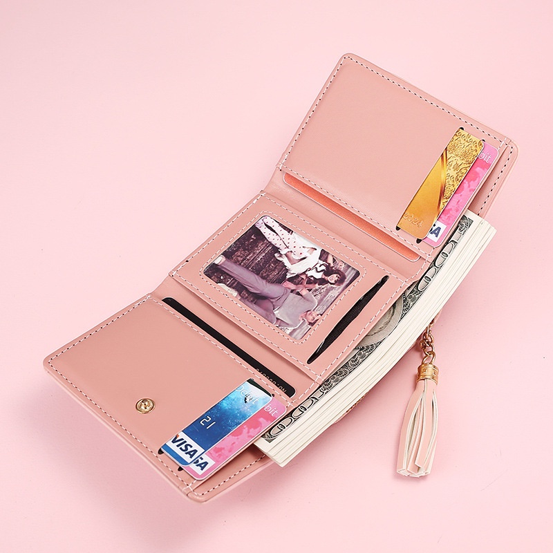 CYS Dompet Lipat Wanita Mini Dompet Cewek Fashion Korea Simpel Dan Cantik Dompet Anak Perempuan Import Berkualitas D78