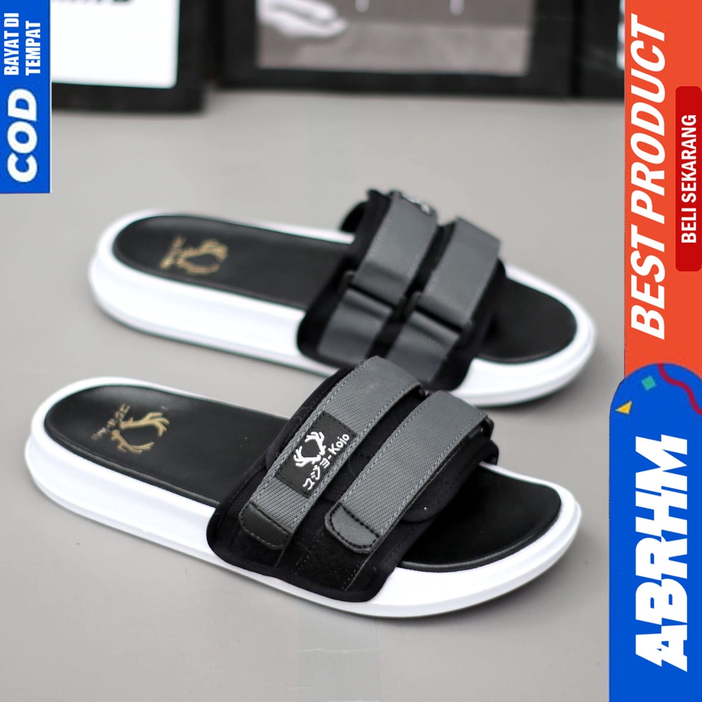 Sandal Slide Pria Distro Slop Sendal Selop Ringan Abraham ZORO