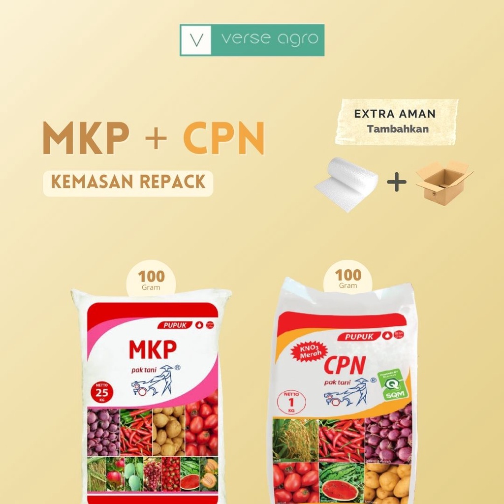 Paket Pupuk Mkp Kno3 Merah + Cpn Booster Mangga Strobery (200Gr)