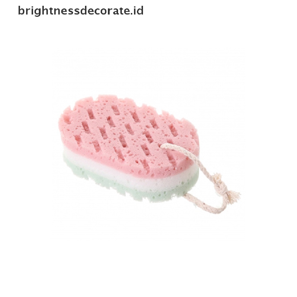 [Birth] Spons Mandi Bola Shower Rub Exfoliation Massage Brush Aksesoris Kamar Mandi [ID]