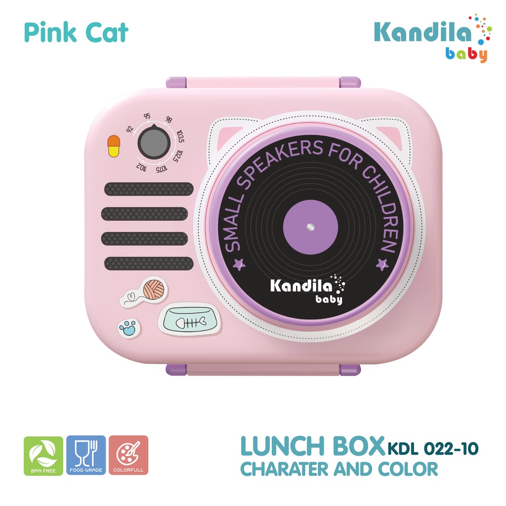 KANDILA LUNCH BOX WITH FORK &amp; SPOON - 680ML / KDL 022-10 / kotak bekal tempat makanan