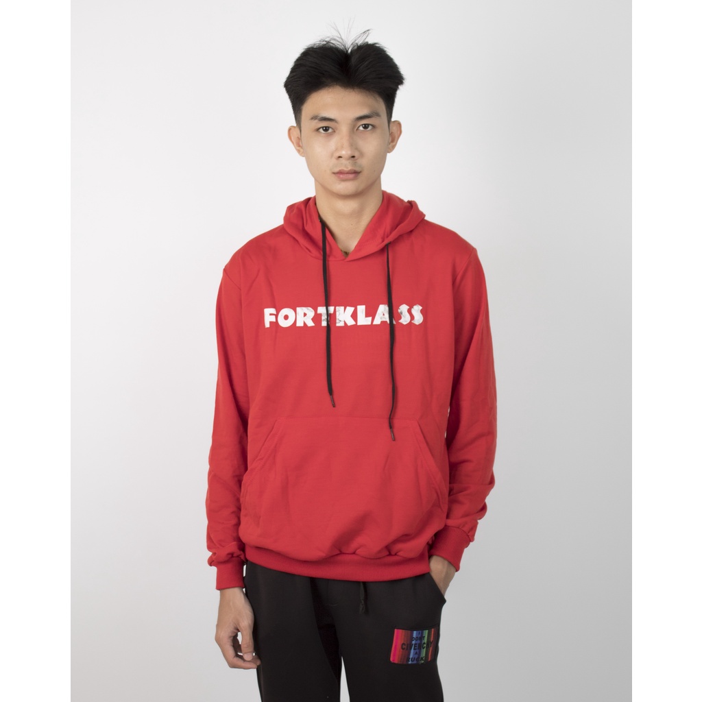 HIPNOP Hoodie Demian Merah Hoodie outerwear Kupluk Pria Unisex