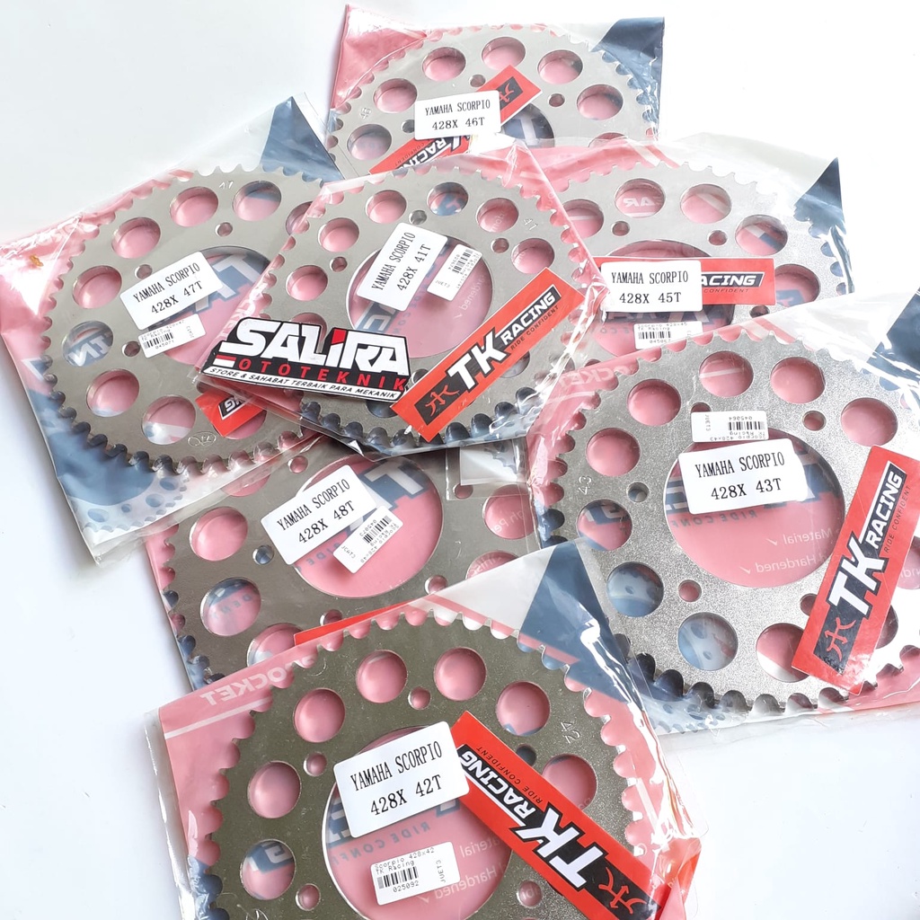 Gir Ger Gear Belakang Motor Yamaha Vixion Scorpio Ukuran 38 40 41 42 43 44 45 46 47 48 Tebal 415 dan