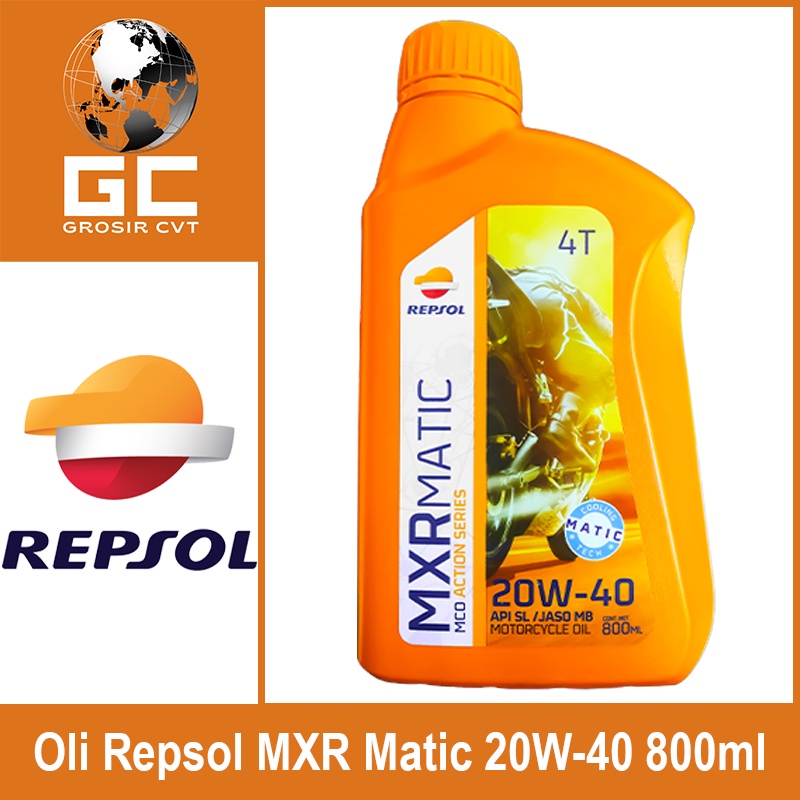 Repsol Oli Mesin MXR Matic 20W-40 API SL/JASO MB 800ml