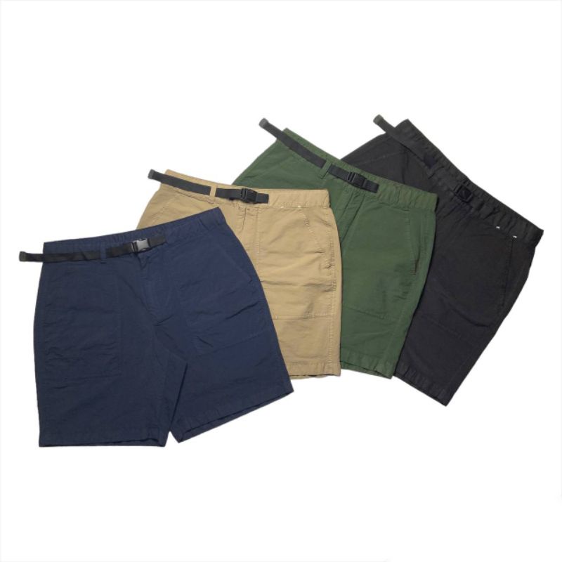 [BISA COD] CELANA PENDEK PRIA UNIQLO NYLON GEARED UTILITY SHORT PANTS