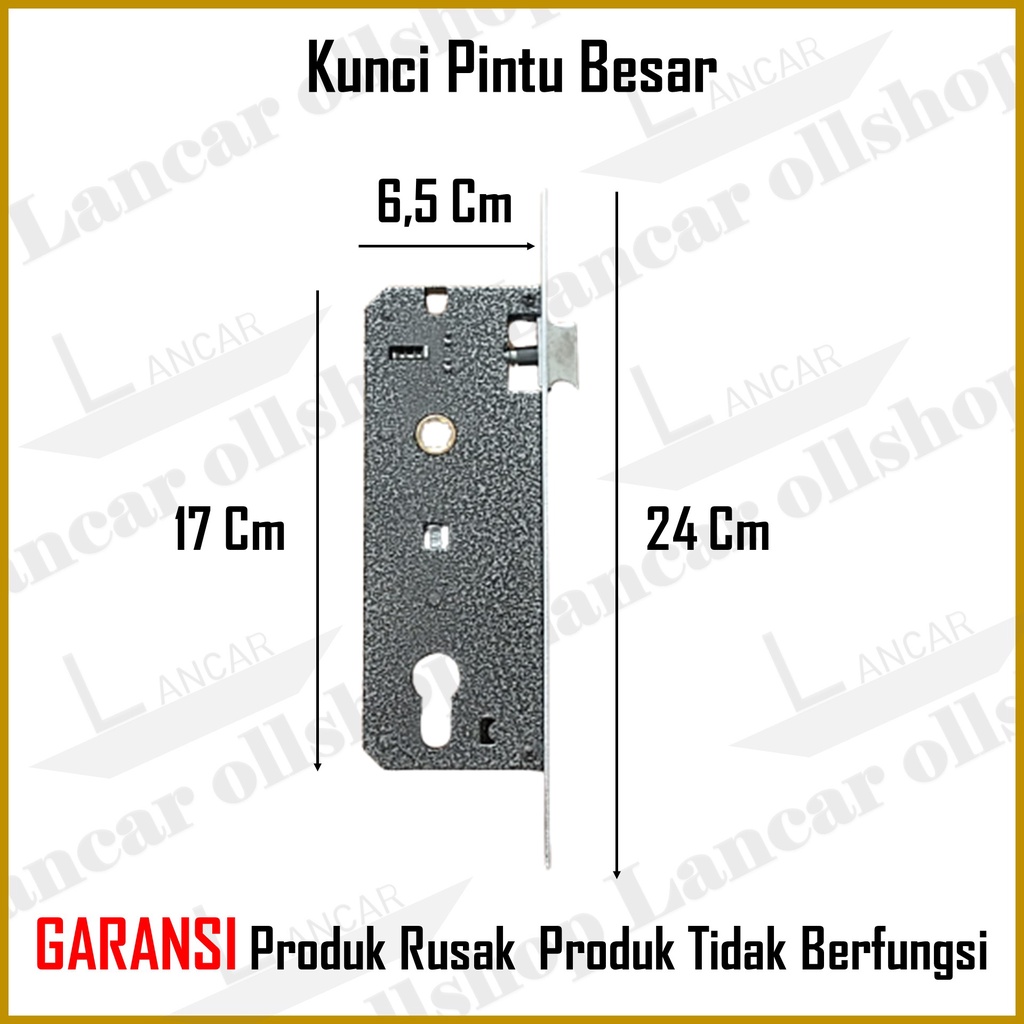 Kunci pintu besar gagang babet 01 gp / handel pintu besar