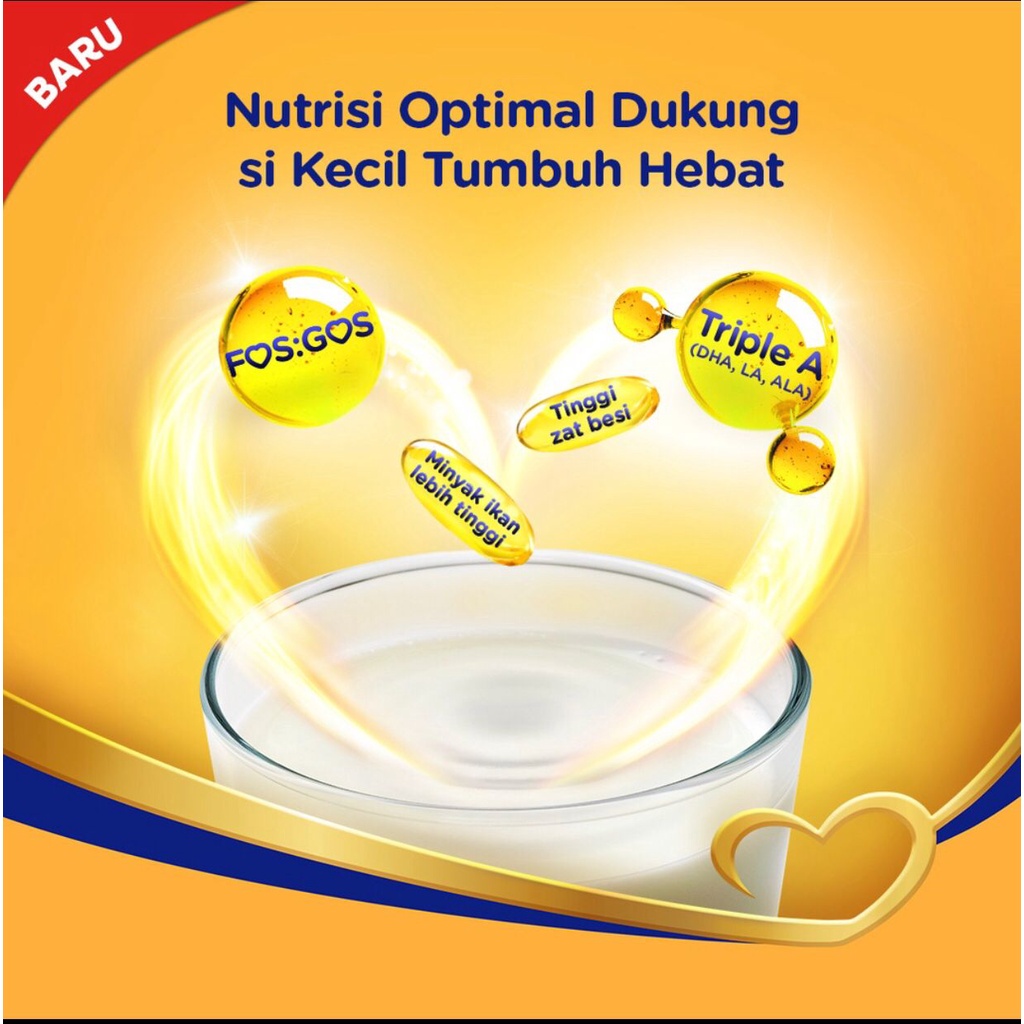 

Bebelac 3, susu pertumbuhan dengan nutrisi tepat, dukung Happy Tummy, Happy Brain, Happy Heart.