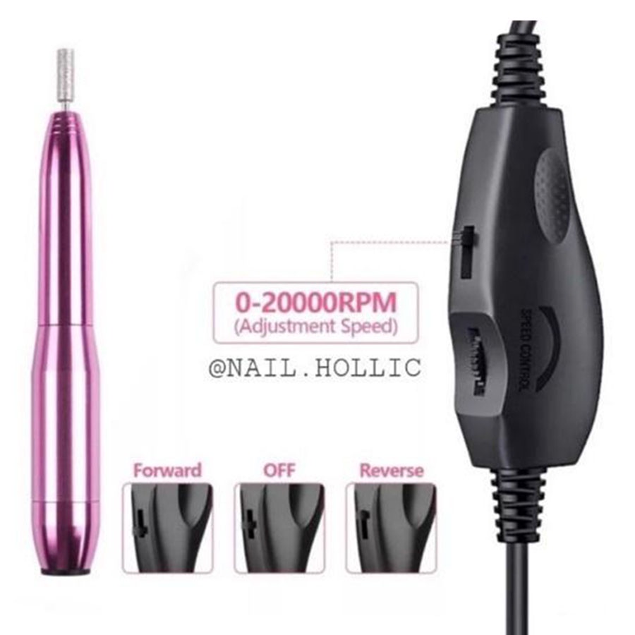 Alat Kikir Kuku Elektrik 20000RPM Electric Nail Drill Polisher Grinding Glazing Grinder Manicure Mesin Kikir Amplas Machine