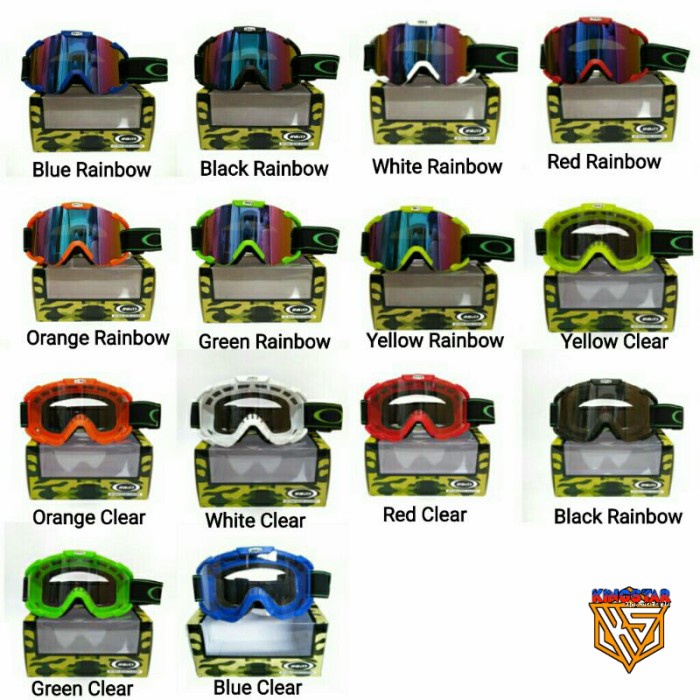 Kacamata Goggle Cross (TRAIL) 100% Original - Merk INKO