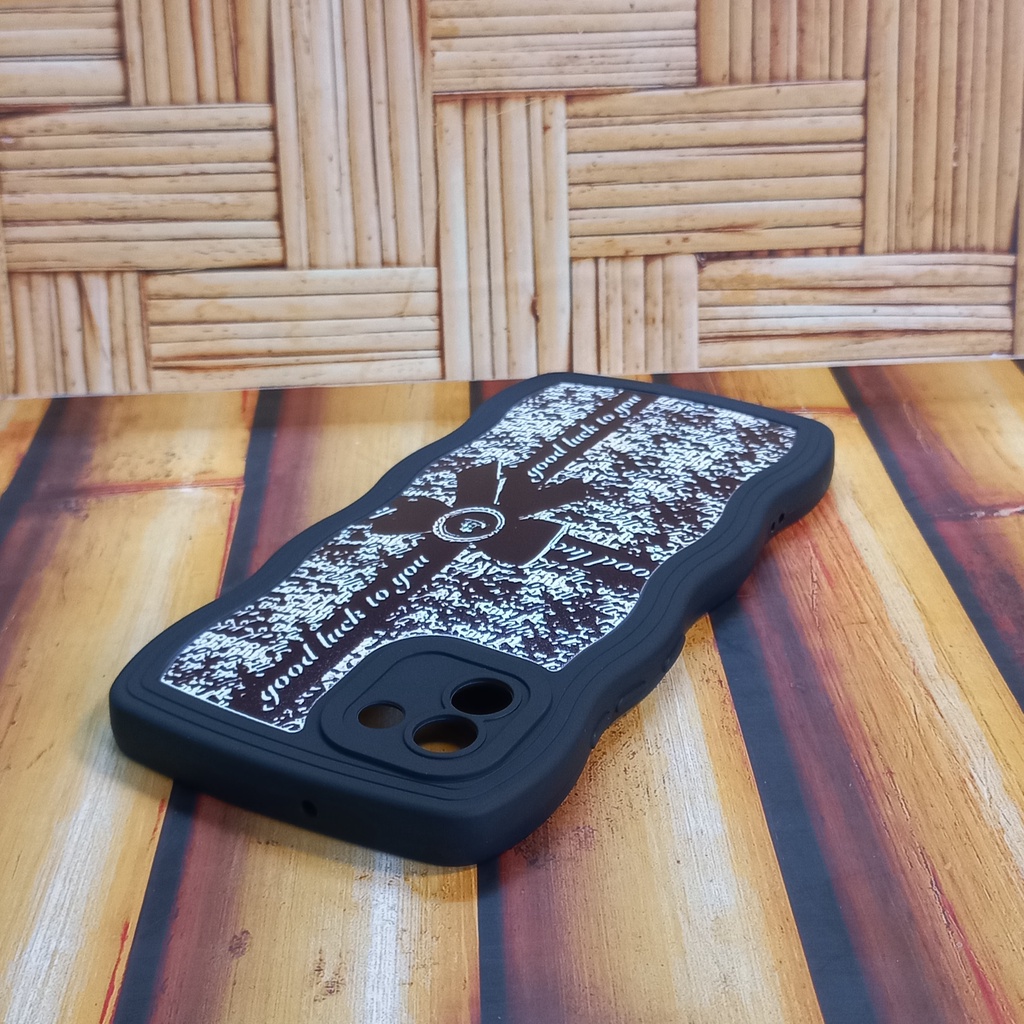 Case Samsung Galaxy A03 A035F Softcase Gelombang Black Motif Pita Samsung SM-A035F