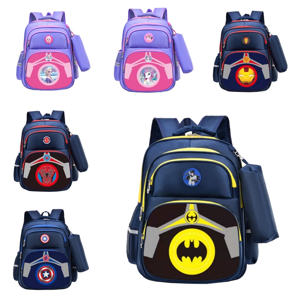 TAS RANSEL ANAK SEKOLAH SD IMPORT FREE TEMPAT PENSIL UNTUK ANAK PEREMPUAN LAKI-LAKI 00480