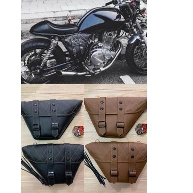 Big Sale - Tas samping side bag tutup cover aki dop box aki caferacer jasptyle motor custom wajik ~