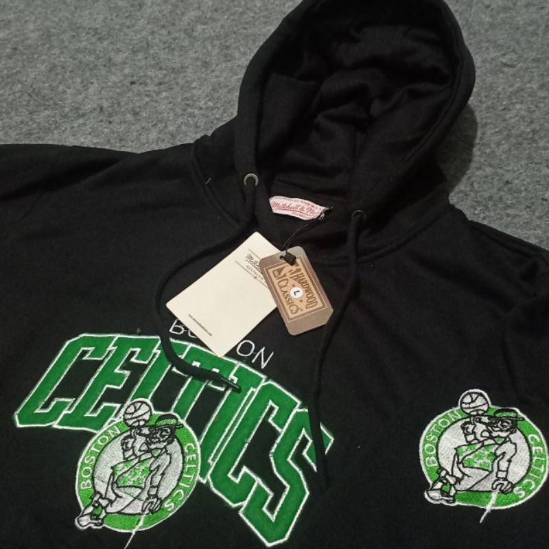 HOODIE CELTICS MITCHELL&amp;NESS PREM QUALITY HARDWOORD AUTHENTIC CLASSIC - JAKET CELTICS BASTON HOODIE BESELLER