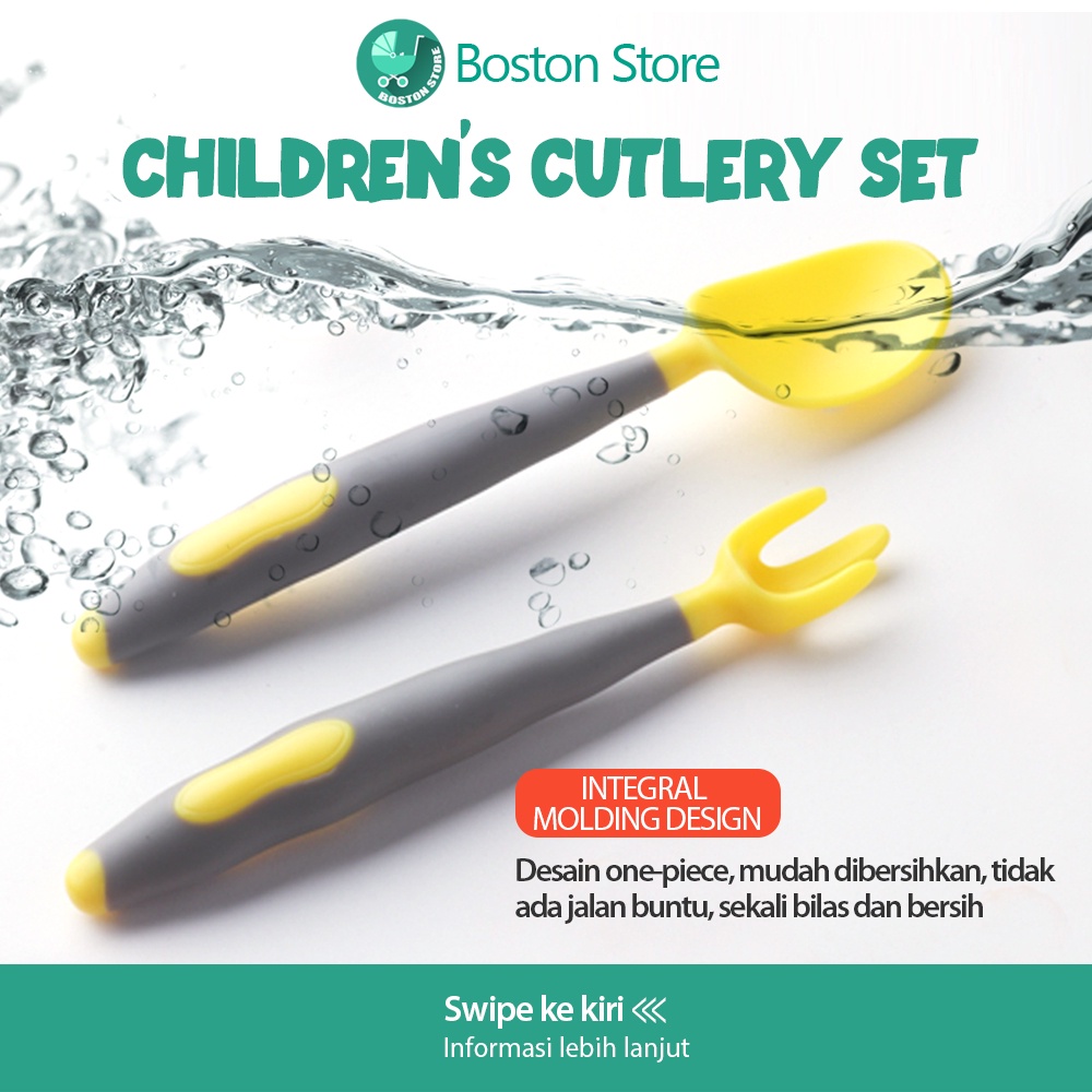 Bostonstore Sendok bayi bisa menekuk garbu silikon alat bantu makan bayi 1set / Sendok Silikon / Sendok Silikon Bayi / Sendok Silikon bayi bpa free / Sendok Silikon Mpasi / Sendok Silikon Mpasi Bayi / Sendok Silikon Baby / Sendok Garpu Silicon