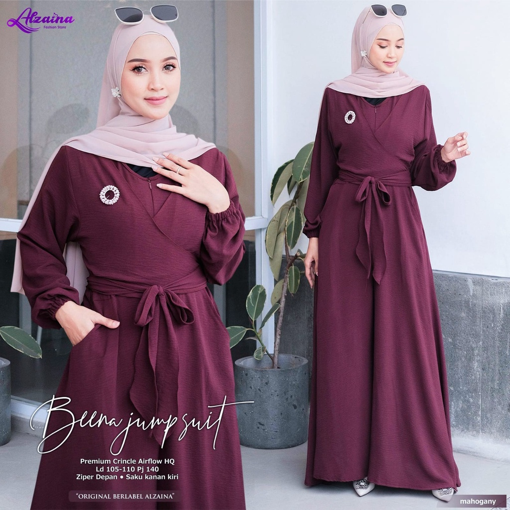 Beena Jumpsuit Dress Fashion Muslim Original Produk By Alzaina