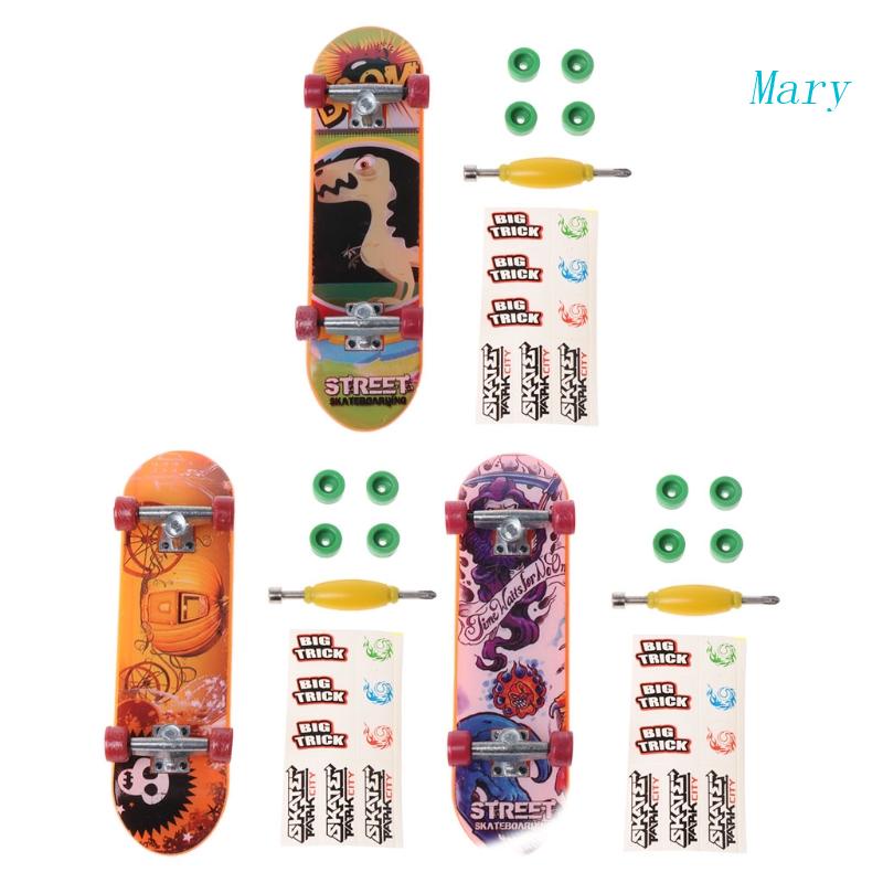 Mary Mainan Papan Jari Gelisah Sensory Fidget Finger Board Untuk w/Stiker Scaled Table Skate Board Party Pr