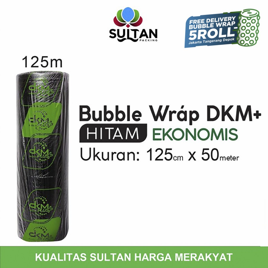 

Bubble Wrap Hitam Ekonomis 125cm x 50m DKM PLUS BUBBLEWRAP ROLL