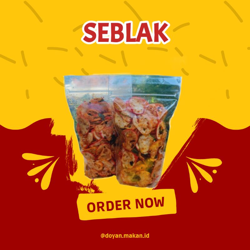 

Kerupuk seblak bantet kencur pedas daun jeruk 100gram