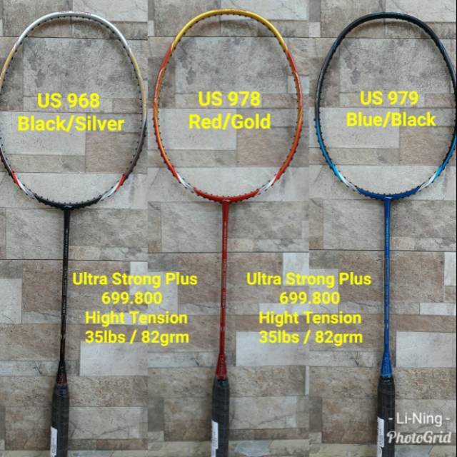Raket Badminton Lining Ultra Strong UC 968 978 979 + Plus 35lbs 82gr 4u Original