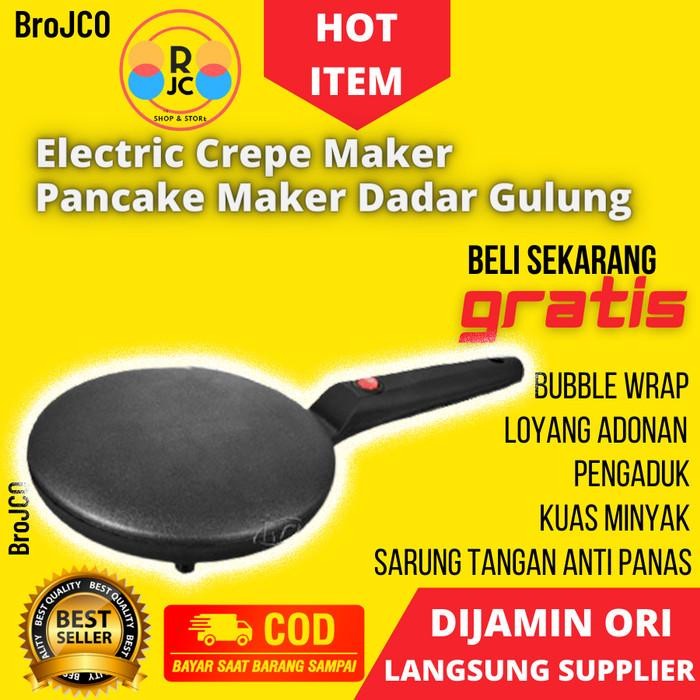 Pnk Crepes Crepe Pancake Maker Cetakan Teflon Teplon Dadar Gulung Elektrik