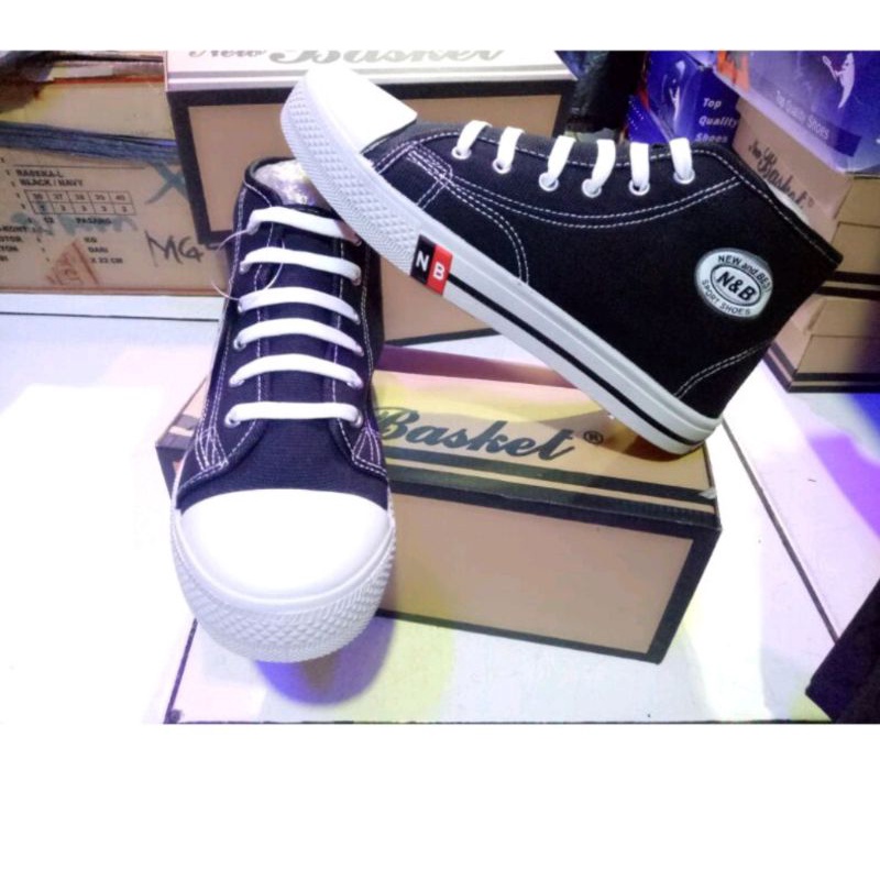 Sepatu Sekolah NB Basket Sol Kuning& Putih Sepatu boots Nb