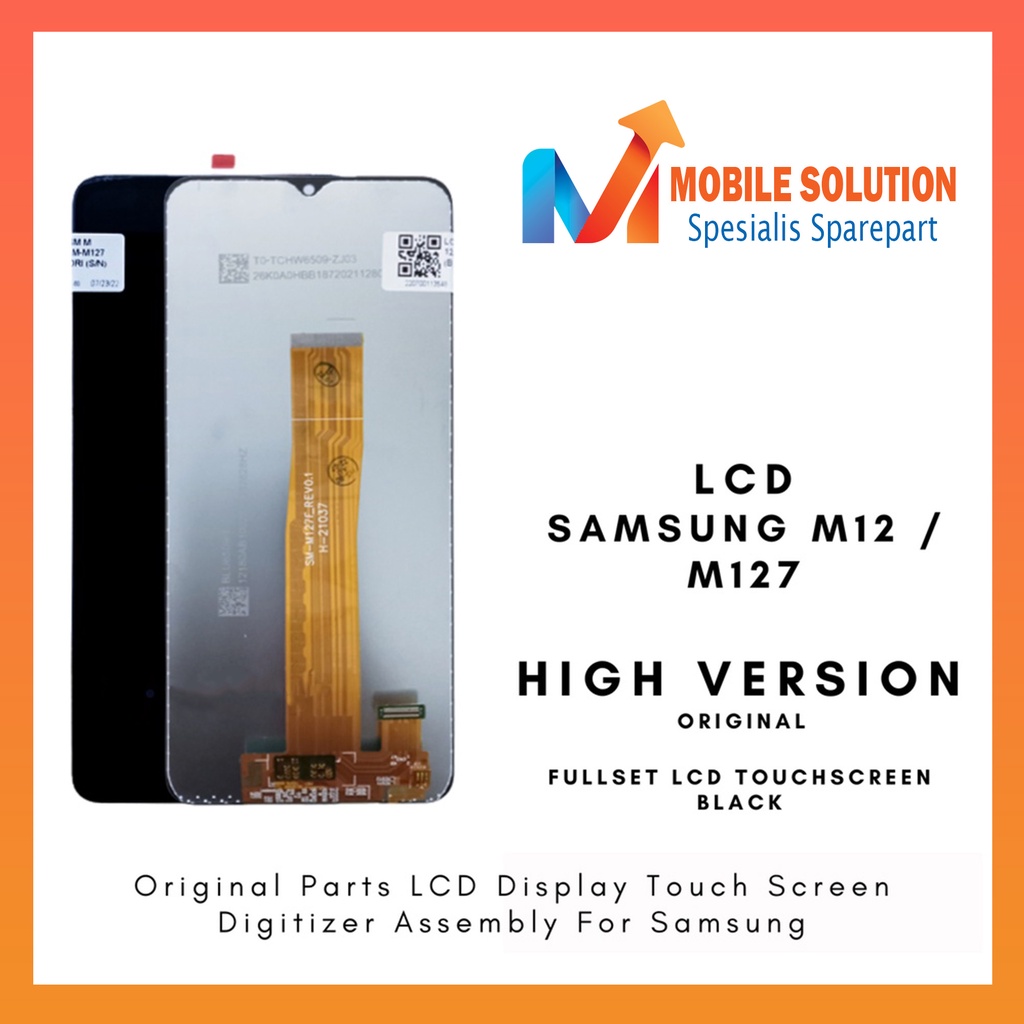 GROSIR LCD SAMSUNG M12 / M127 ORIGINAL 100% FULLSET TOUCHSCREN GARANSI 1BULAN + PACKING / BUBLE