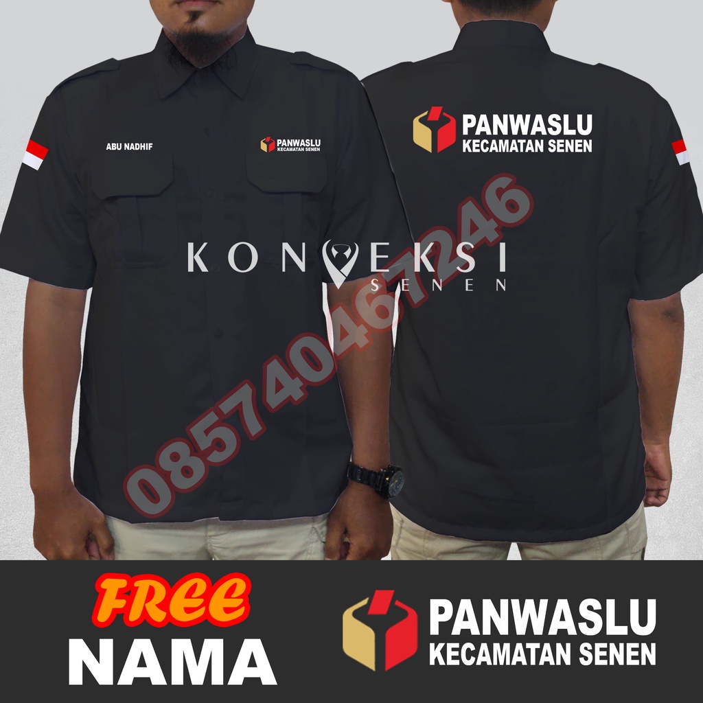 kemeja panwaslu baju panwaslu seragam panwaslu Pdh Bawaslu baju pendek