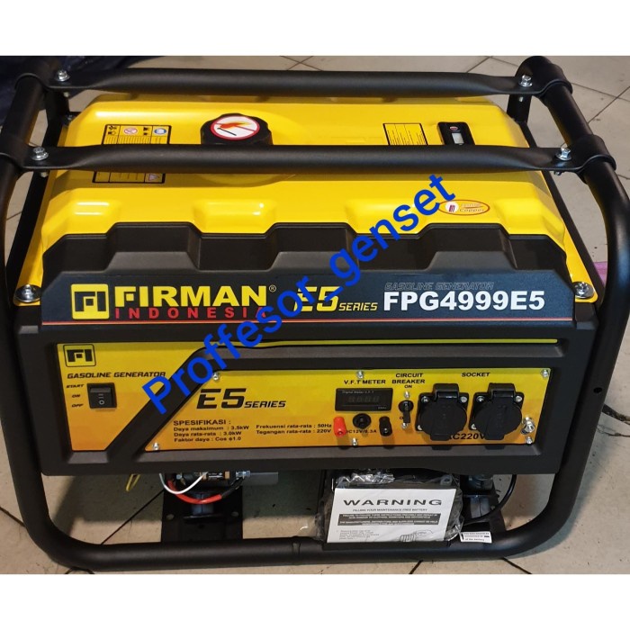 Genset 3000 watt Firman FPG 4999 E5