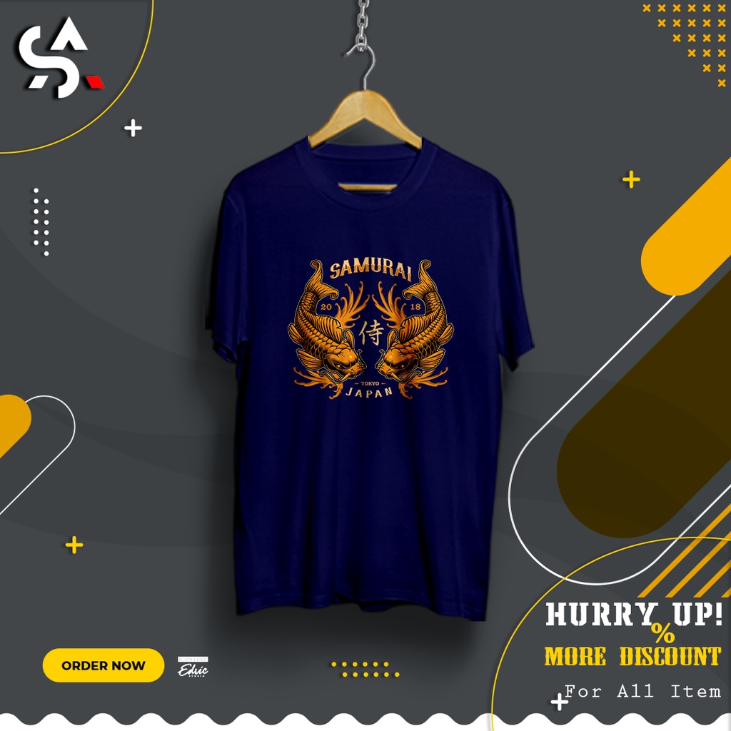 baju kaos M1 - Samurai - 10 pria distro t shirt murah keren dewasa Baju distro Kaos pria wanita