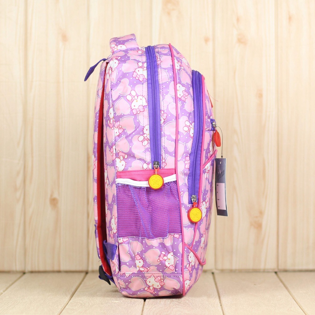 Tas Ransel Anak Perempuan Cantik Gendong Tk Karakter Hello Kitty Backpack Lucu Tas Ungu Fashion Anak Bagus Tebal Sekolah Sd Free Tempat Pensil Raincover