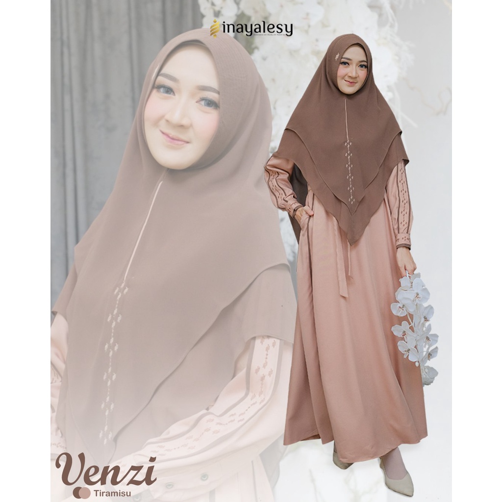 VENZI SET KHIMAR TIRAMISU ORIGINAL BY INAYALESY BAJU BUSANA MUSLIM WANITA PAKAIAN LEBARAN RAMADHAN K