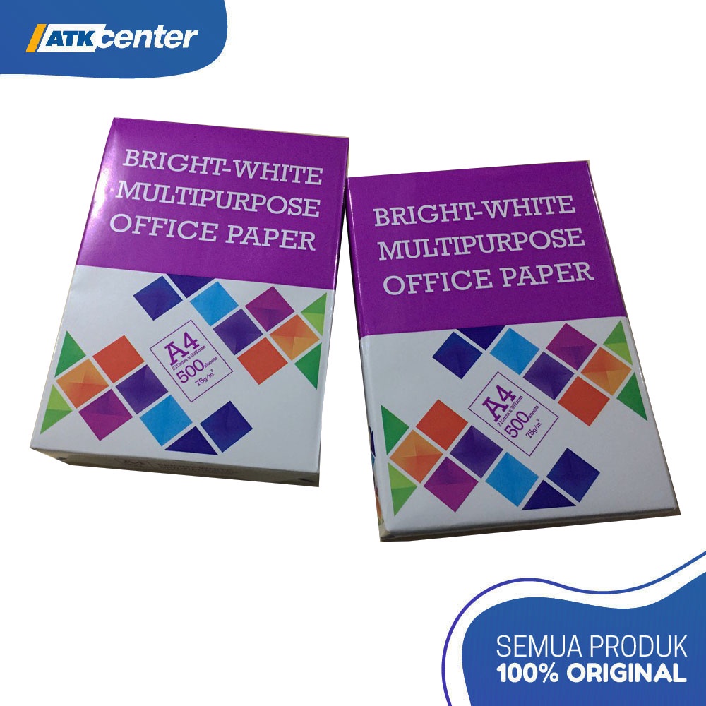 BRIGHT-WHITE MULTIPURPOSE OFFICEPAPER / Kertas HVS A4 BMO 75gr (1 rim)