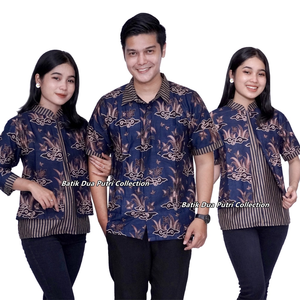 Couple Batik Blouse Modern Atasan Batik