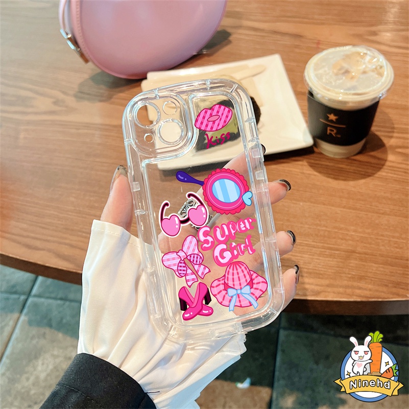 Soft Case Silikon Bening Desain Lnes Lipstick Sabun Tahan Gores Untuk iPhone 14 13 12 11 Pro Max X Xr Xs Max 8 7 6 6s Plus Se20