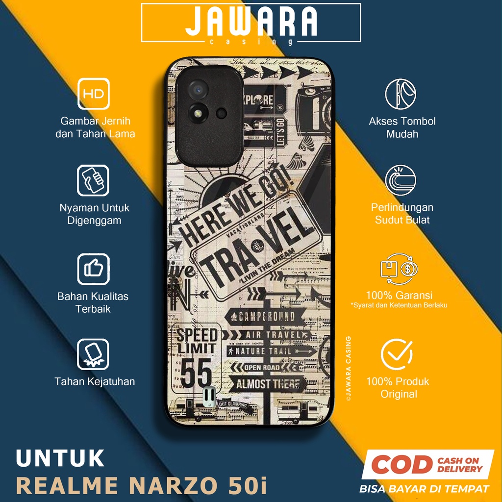 Case Realme Narzo 50i Casing Realme Narzo 50i Jawara Casing [TRVL] Case Glossy Case Aesthetic Custom